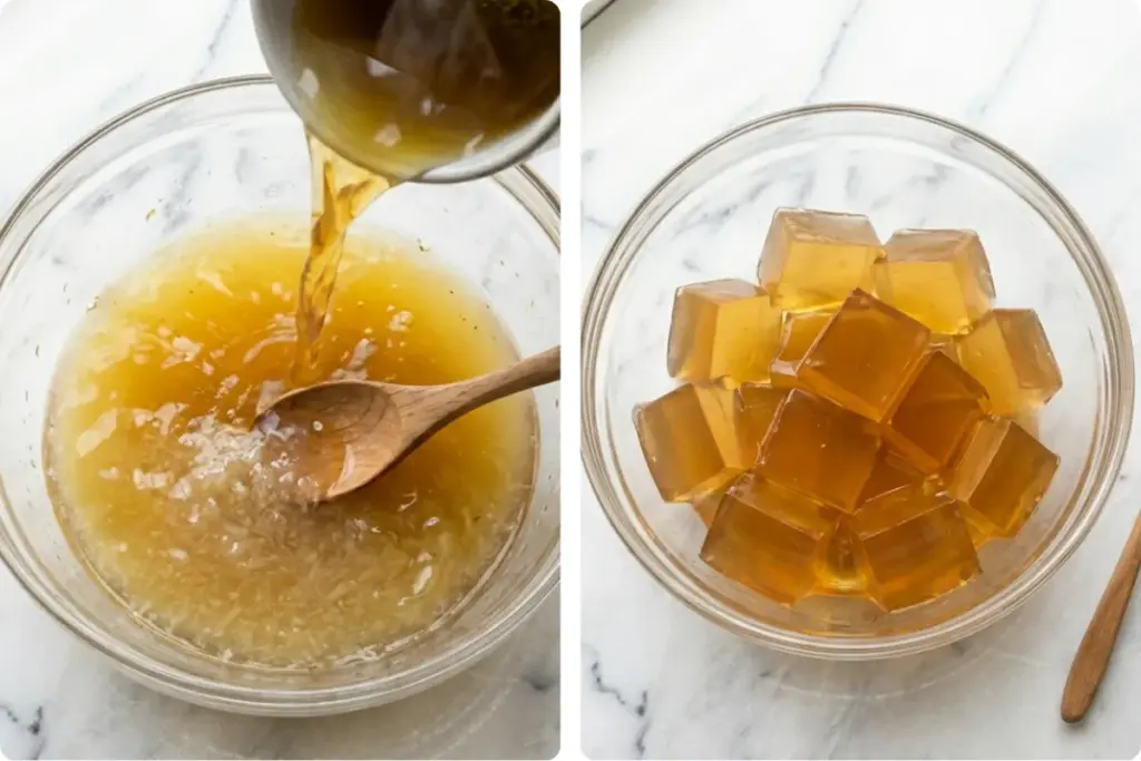 Gelatina Com Chá Verde, Cúrcuma E Gengibre Fácil