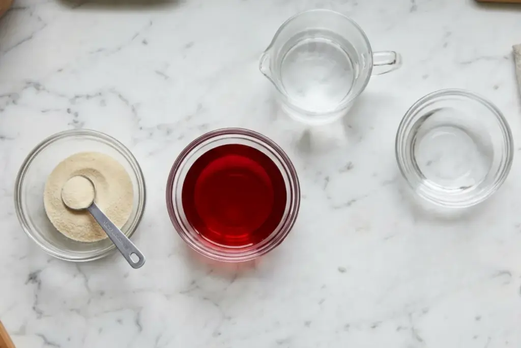 Ingredientes da Receita do Truque da Gelatina