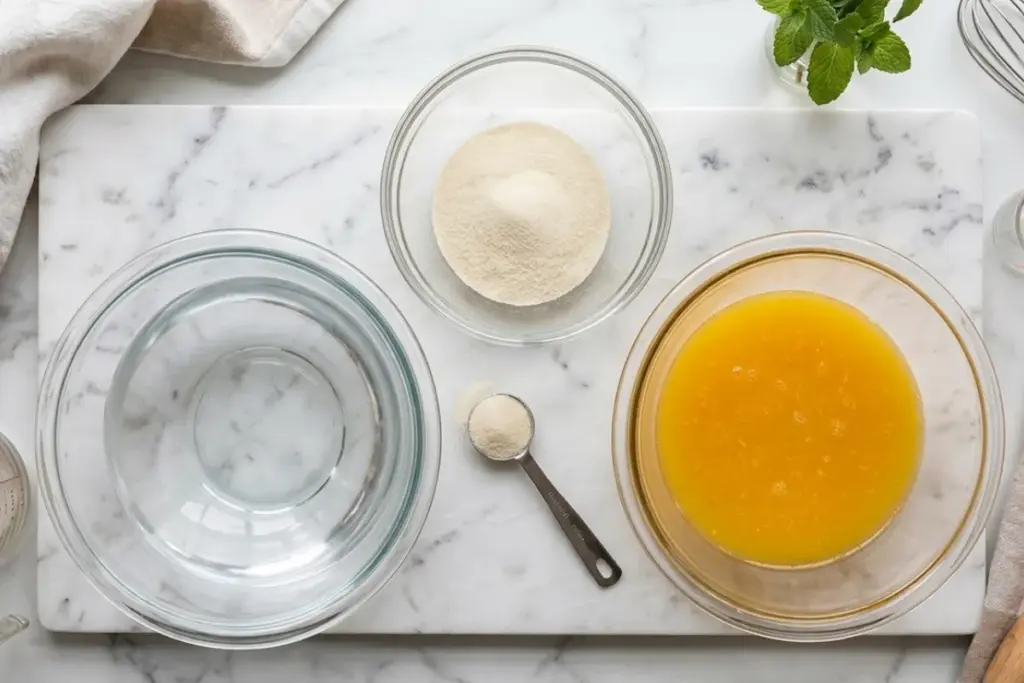 O que você precisa para a gelatina mounjaro receita