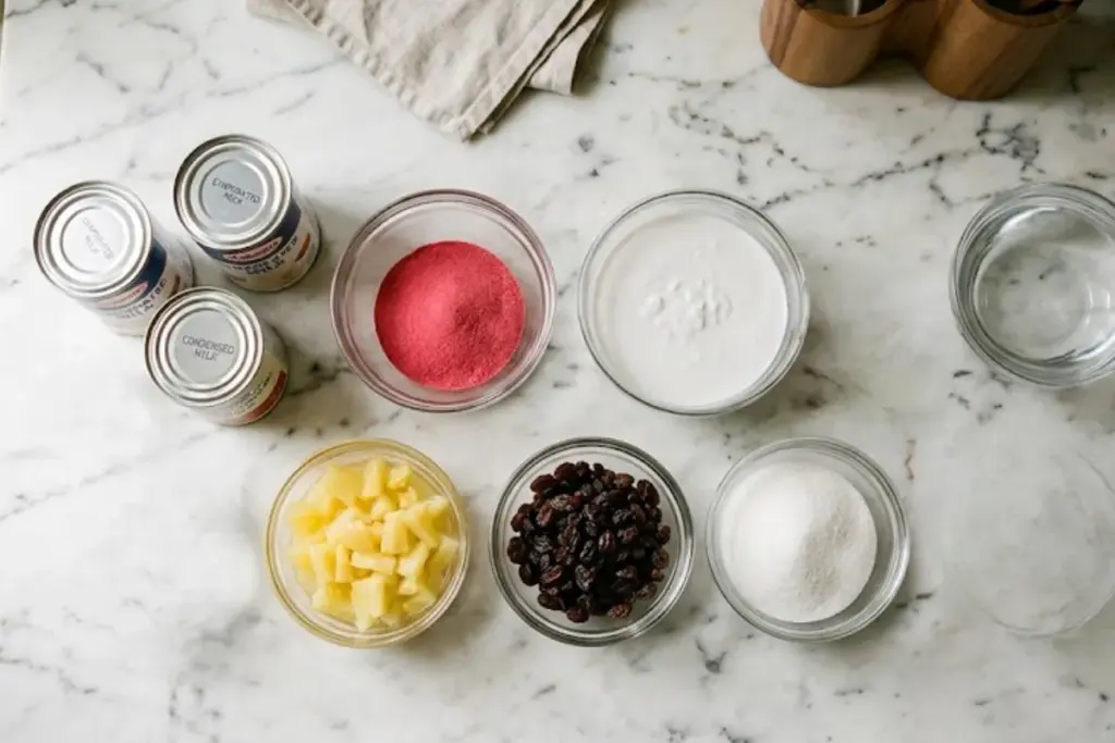 Os Ingredientes Que Você Vai Precisar Para a Gelatina Rosa