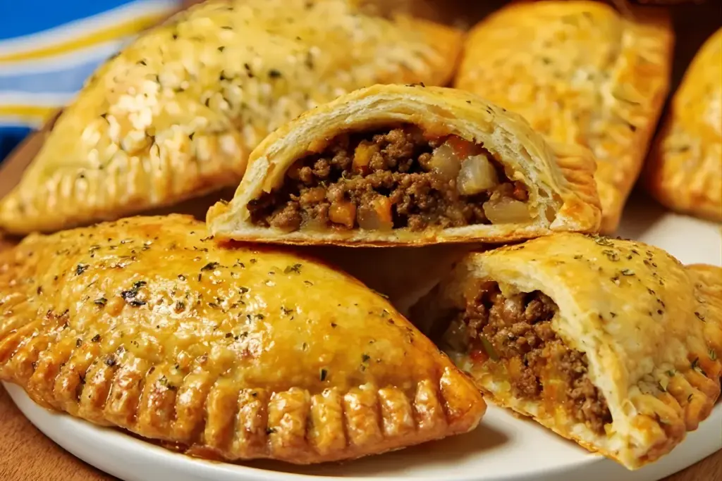 Pastel Assado de Carne Moída_ Dourado e Caseiro