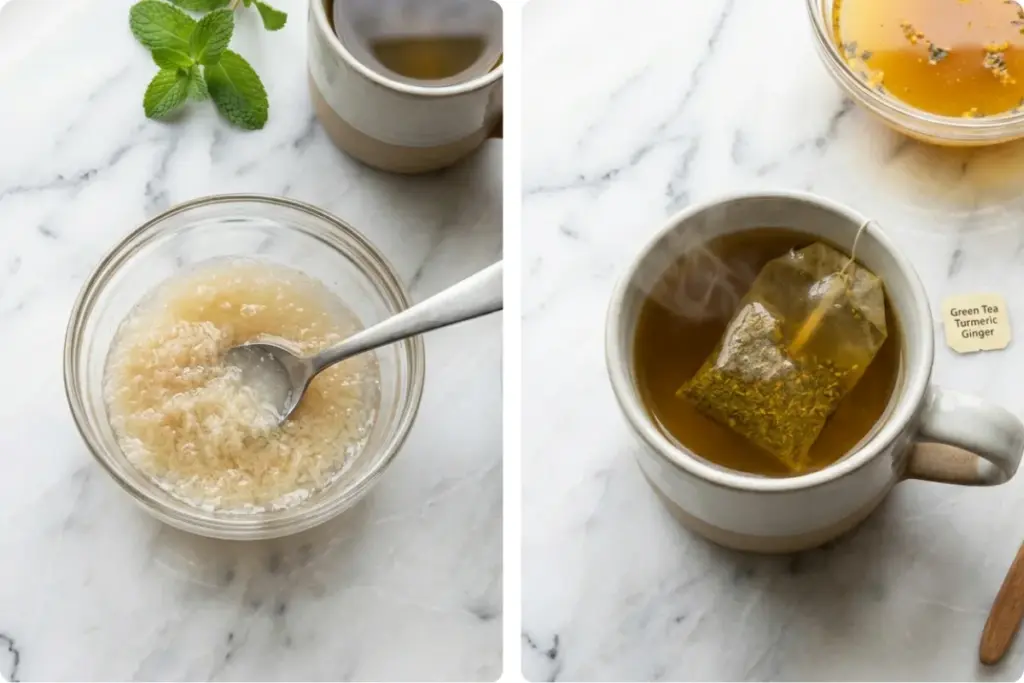 Receita De Gelatina Com Chá Verde E Cúrcuma Caseira