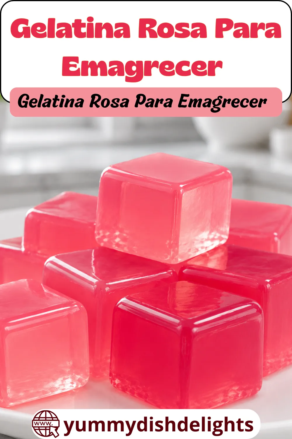 Gelatina Rosa Para Emagrecer Pronta em 5 Minutos e Só 50 Calorias