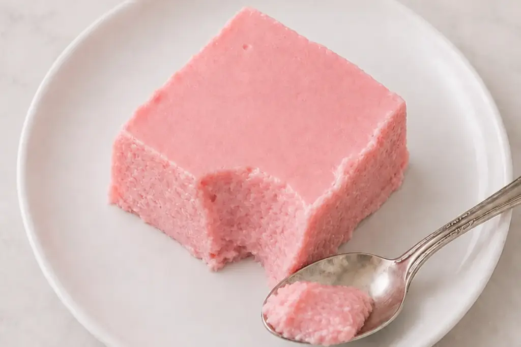Gelatina de Morango com Creme de Leite Cremosa