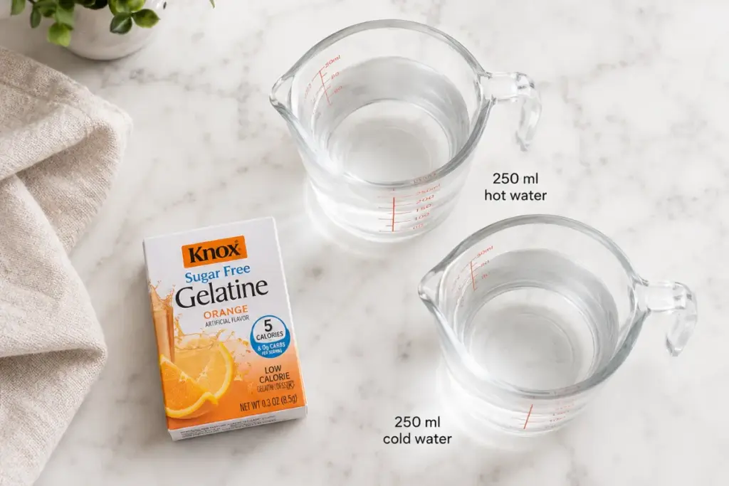 Os ingredientes da receita de gelatina zero para emagrecer